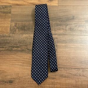 Christian Dior navy floral dot tie